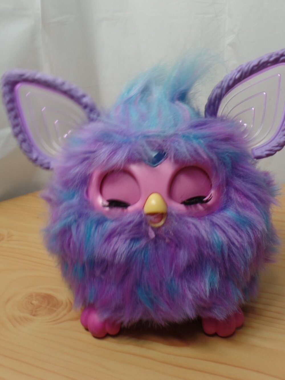 Furby Purple Plush Tie Dye Interactive Toy 2023 Glowing Ears, Working - Picture 2 of 5